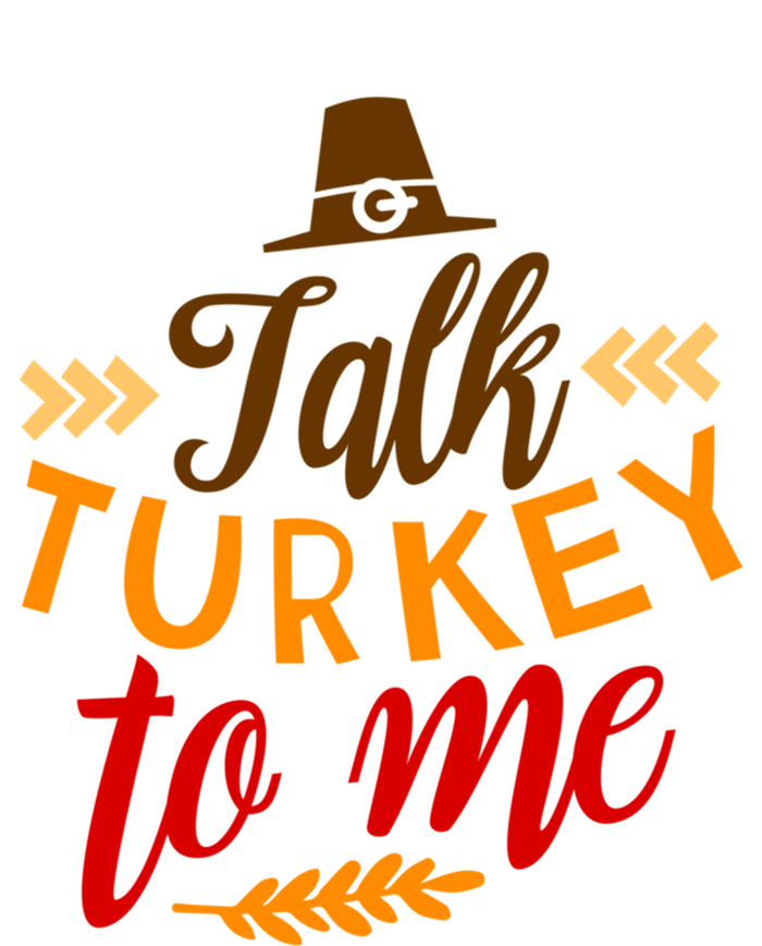 Talk Turkey To Me Funny Thanksgiving Quote Pun Teens Cute Gift Stripe Pom Pom Beanie