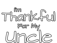 Thankful For My Uncle Matching Family And Friends Funny Gift Short Acrylic Beanie