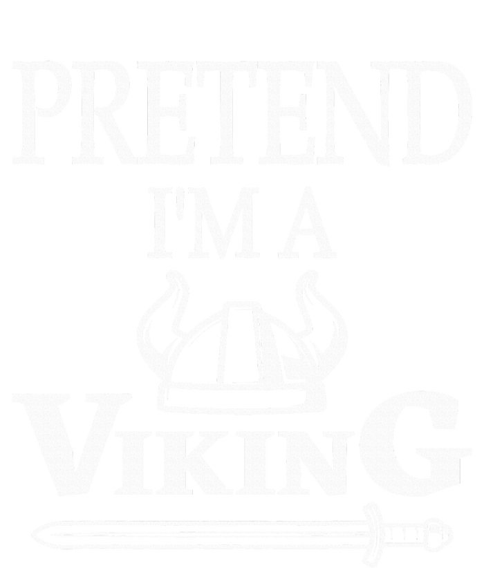 Pretend I'm Viking Funny Lazy Halloween Costume Party Sustainable Knit Beanie