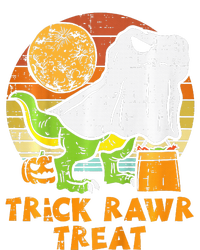 Trick Rawr Treat Ghost Dino Trex Halloween Women's Crop Top Tee