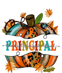 Thankful Grateful Blessed Principal Graphic Pumpkin Autumn Gift Women's Flannel Pajama Set