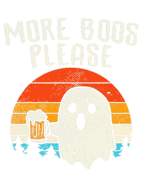 More Boos Please Ghost Beer Retro Halloween Drinking Coaster