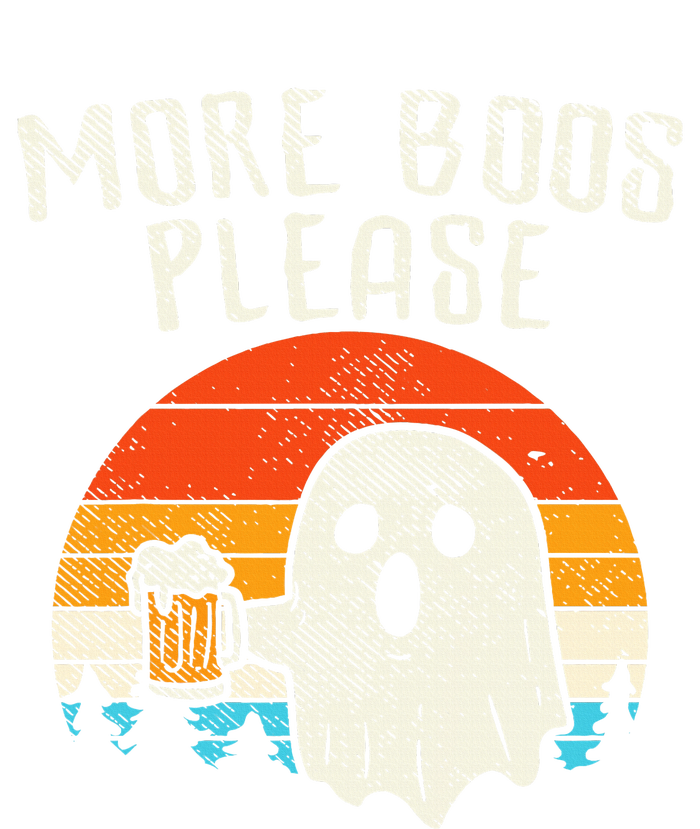 More Boos Please Ghost Beer Retro Halloween Drinking Coaster