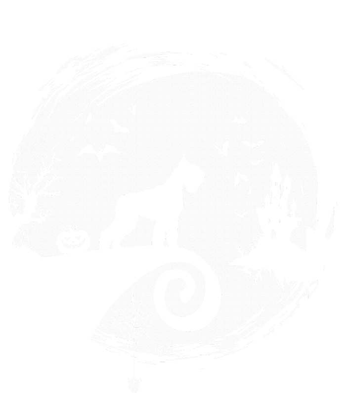 Giant Schnauzer Halloween Costume Moon Silhouette Creepy T-Shirt