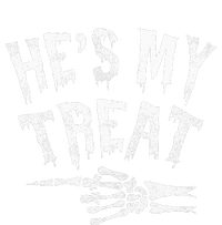 He's My Treat Funny Halloween Matching Couple Costume Ceramic Oval Ornament