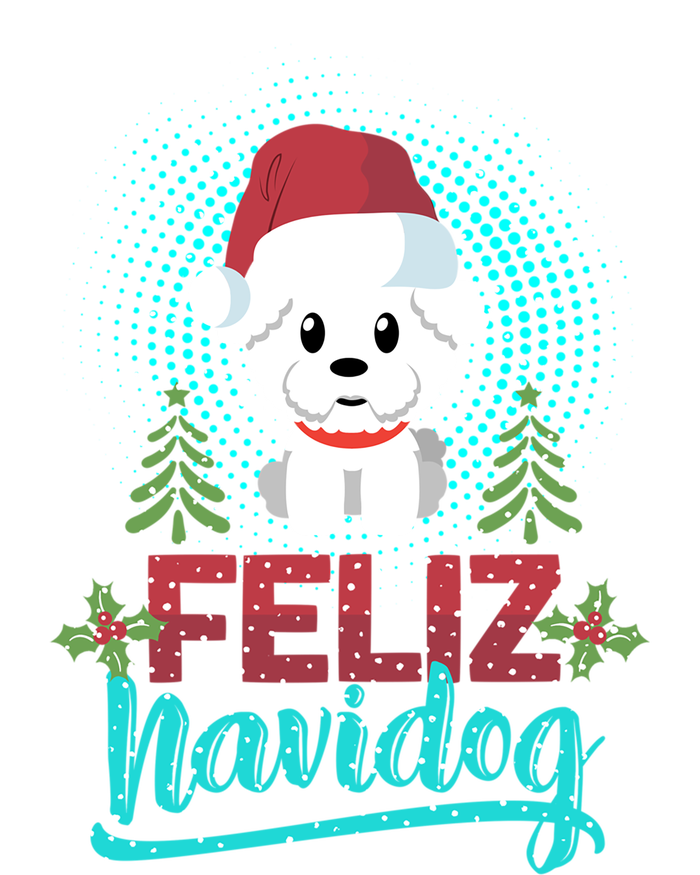 Feliz Navidog Poodle Dog Christmas Tree Christmas Gift Funny Gift V-Neck T-Shirt