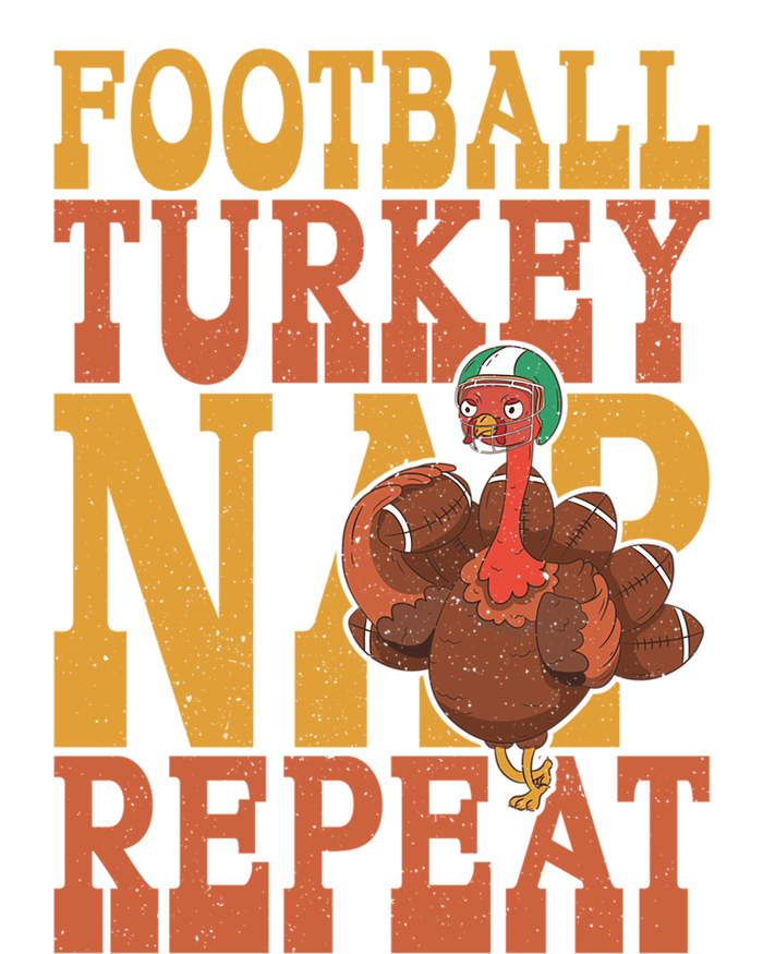 Football Turkey Nap Repeat Thanksgiving Football Lovers Gift T-Shirt