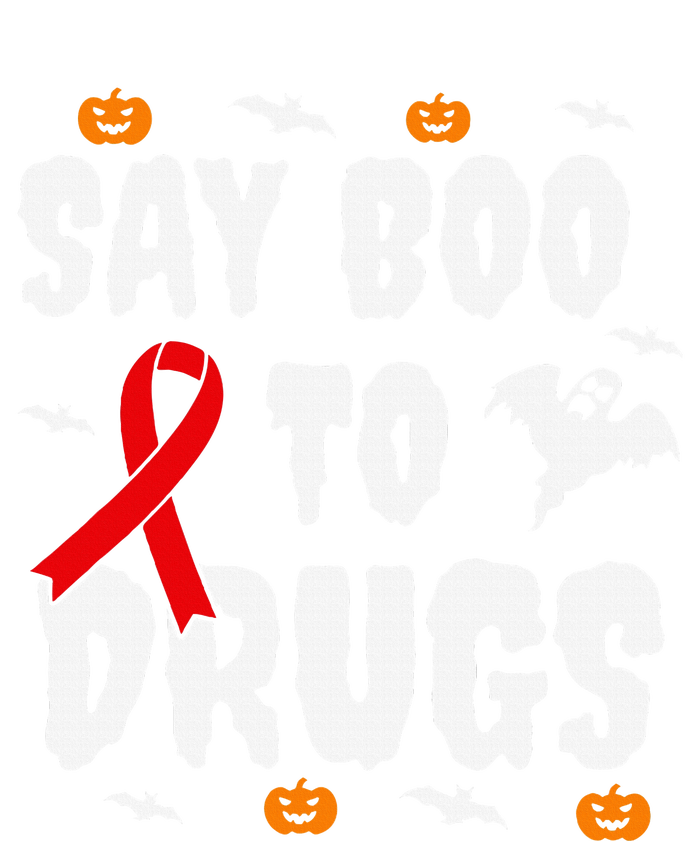 Funny Halloween Gift Say Boo To Drugs Awareness Red Ribbon T-Shirt