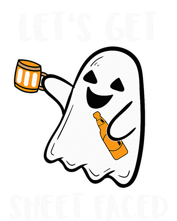 Let's Get Sheet Faced Boos Beer Drinking Boo Ghost Halloween T-Shirt