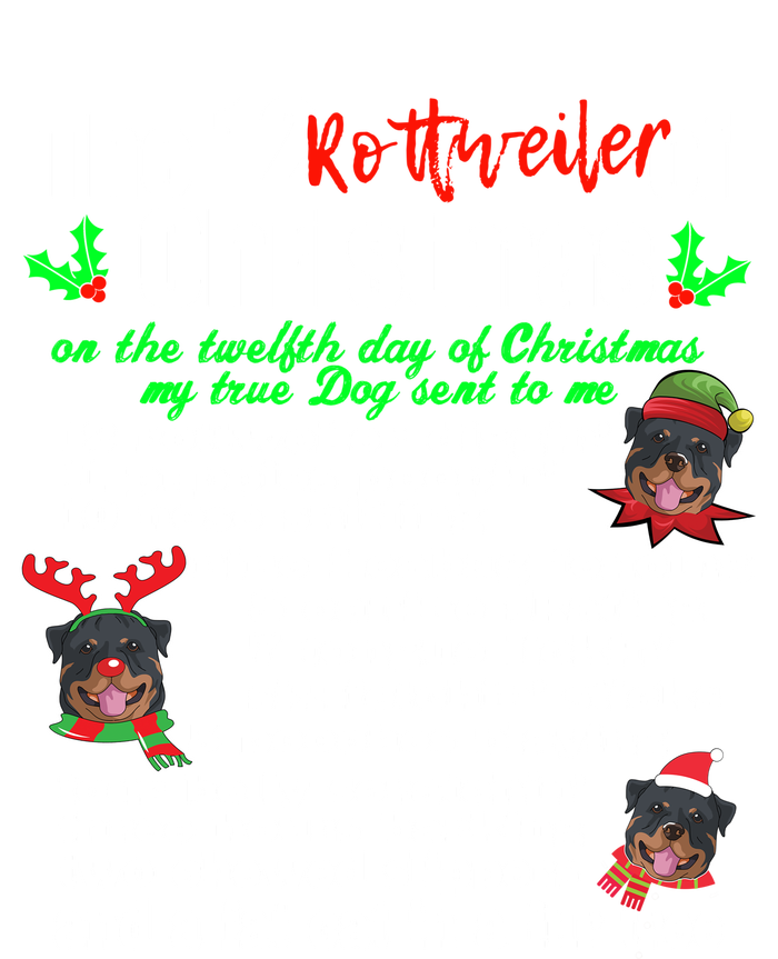 Funny 12 Days Of Christmas Rottweiler Gift Dog Hoodie