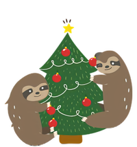 Sloths Decorating Christmas Tree Women's Racerback Tank