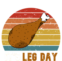 Vintage Its Leg Day Funny Workout Turkey Thanksgiving Great Gift Ladies Long Sleeve Shirt