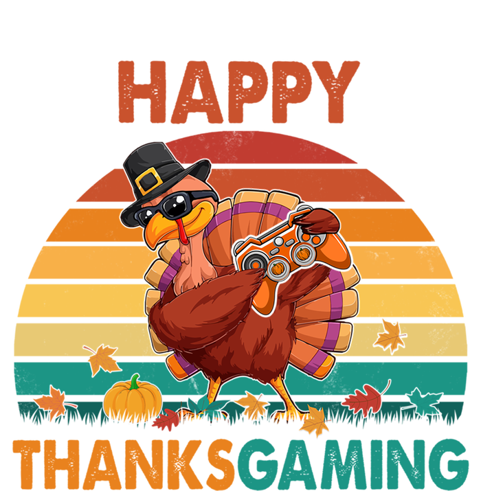 Vintage Retro Happy Thanksgiving Gaming Dabbing Turkey Gamer Cute Gift Ladies Long Sleeve Shirt