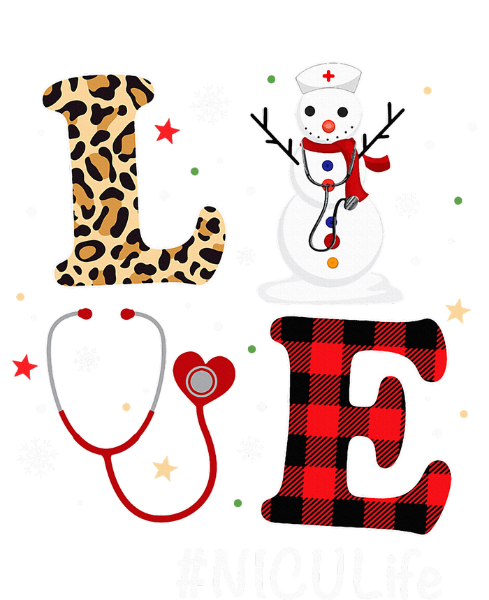 Love NICU Nurse Life Snowman Christmas Nurse Xmas Pajamas Sustainable Beanie