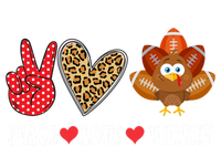 Funny Thanksgiving Day Peace Love Turkey Football Cute Gift T-Shirt