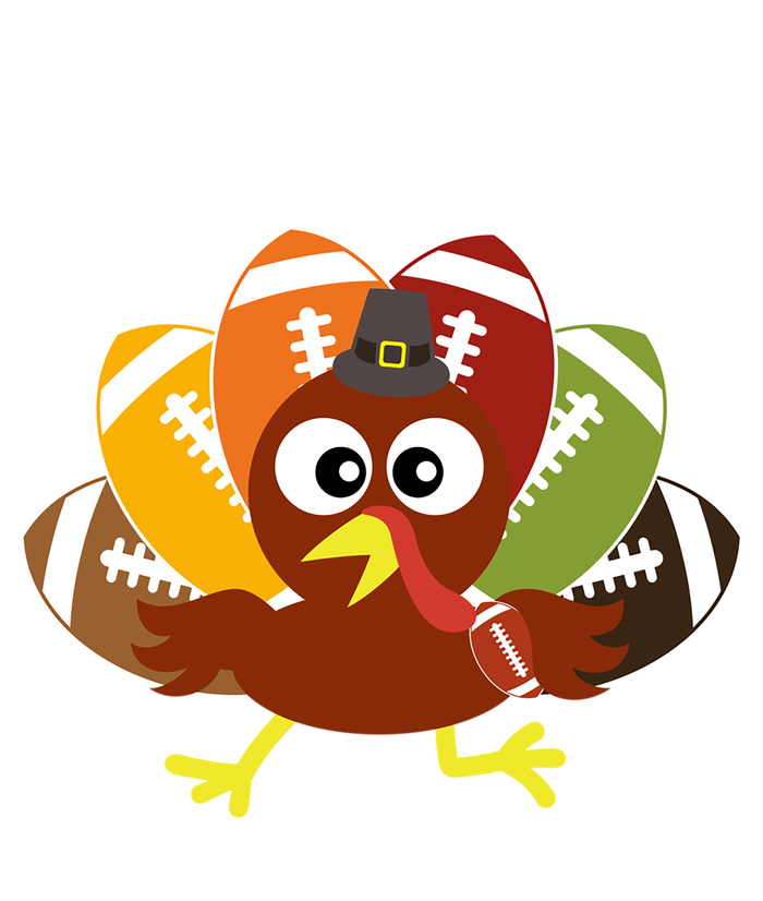 Funny Thanksgiving Football Turkey And Touchdowns Gift V-Neck T-Shirt