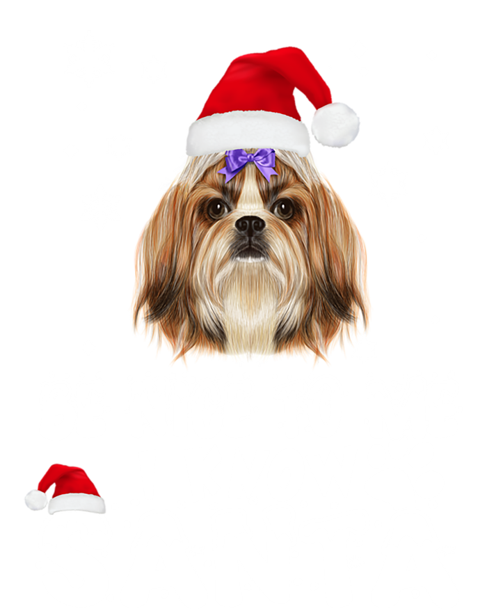 Be Nice To Me I Know Santa Shih Tzu Dog Christmas Xmas Gift Tank Top