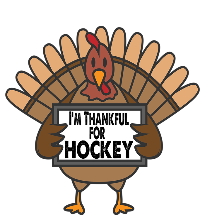 Funny Thanksgiving Turkey Thankful For Hockey Gift T-Shirt