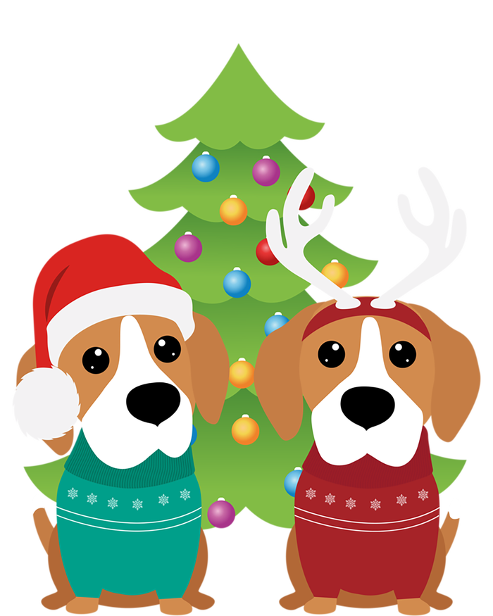 Beagle Dog Xmas Funny And Cute Beagles Christmas Design Gift Women's T-Shirt