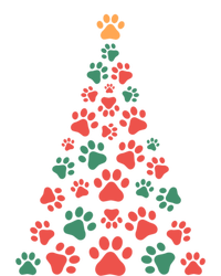 Cat Paws Christmas Tree For Cat Lovers Christmas Gift T-Shirt