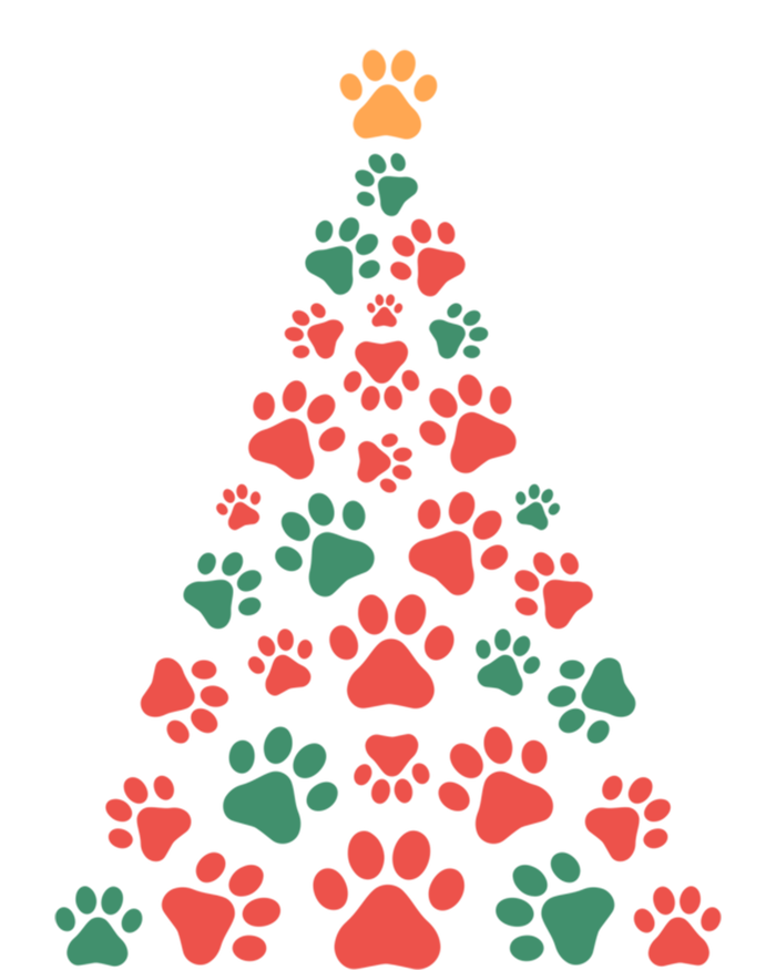 Cat Paws Christmas Tree For Cat Lovers Christmas Gift T-Shirt