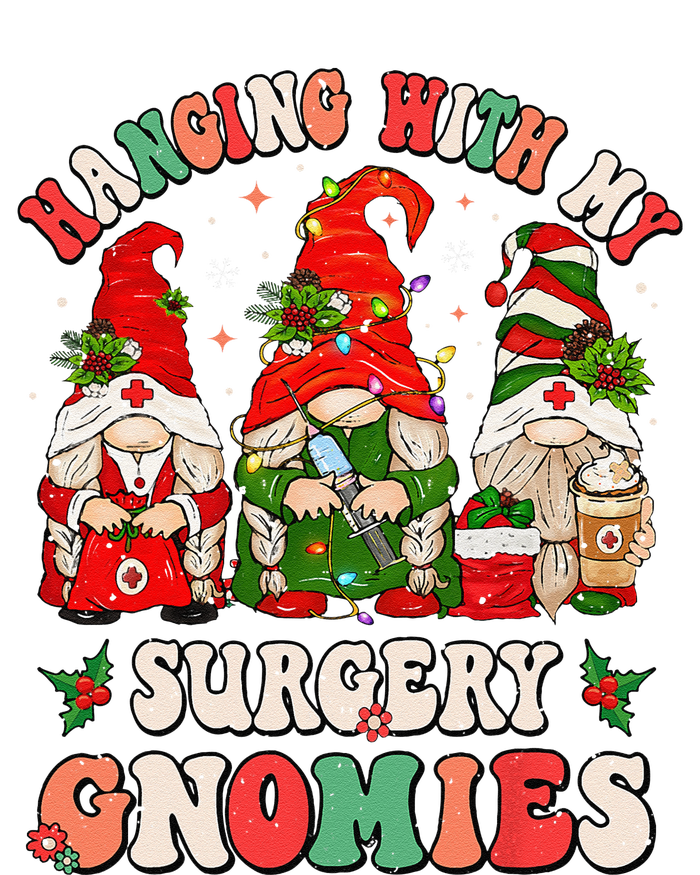 Hanging With My Surgery Gnomies Christmas Surgical Nurse Women's Flannel Pajama Set