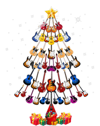 Guitar Tree Lights Christmas Pajamas Guitar Lovers Xmas Bumper Sticker