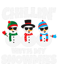 Funny Chillin With My Snowmies Christmas Pom Pom 12in Knit Beanie