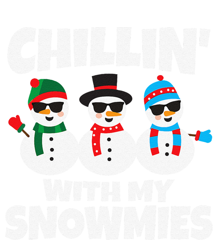 Funny Chillin With My Snowmies Christmas Pom Pom 12in Knit Beanie