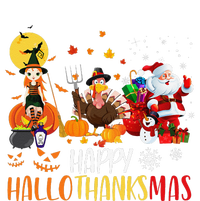 Happy Hallothanksmas Funny Halloween Thanksgiving Christmas T-Shirt