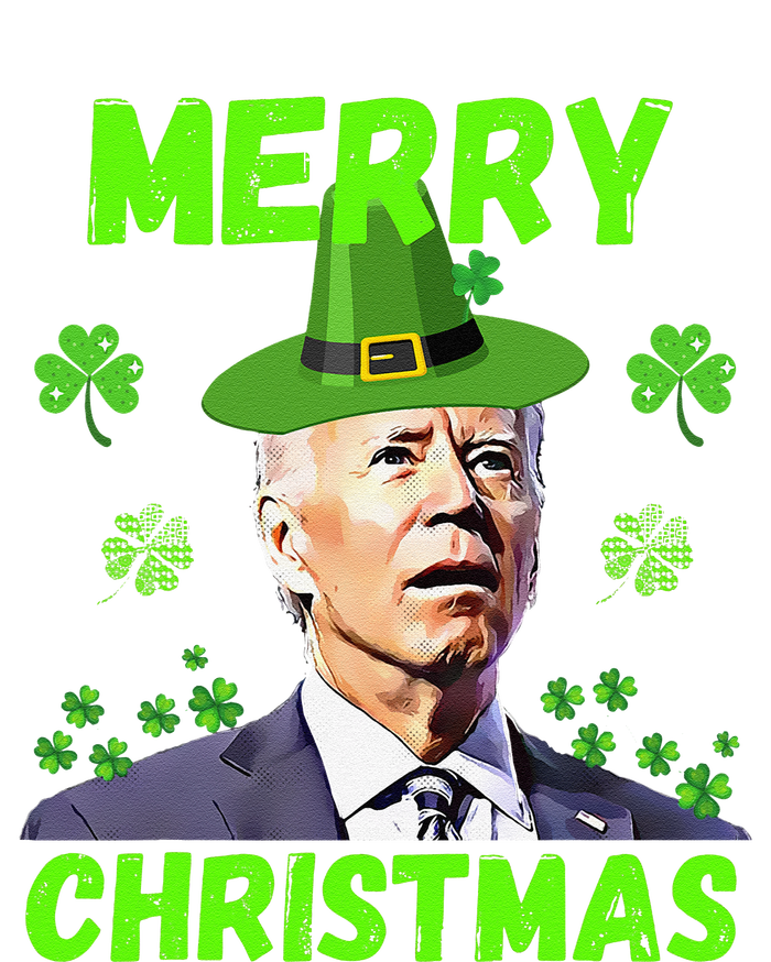 Funny Joe Biden Merry Christmas Confused St Patricks Day T-Shirt