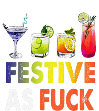 Festive As F Ck Funny Christmas Holiday Cocktail Drinking T-Shirt