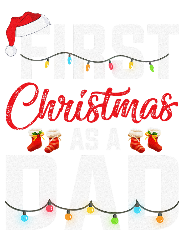 First Christmas As A Dad Xmas Lights New Dad Christmas Women's Racerback Tank