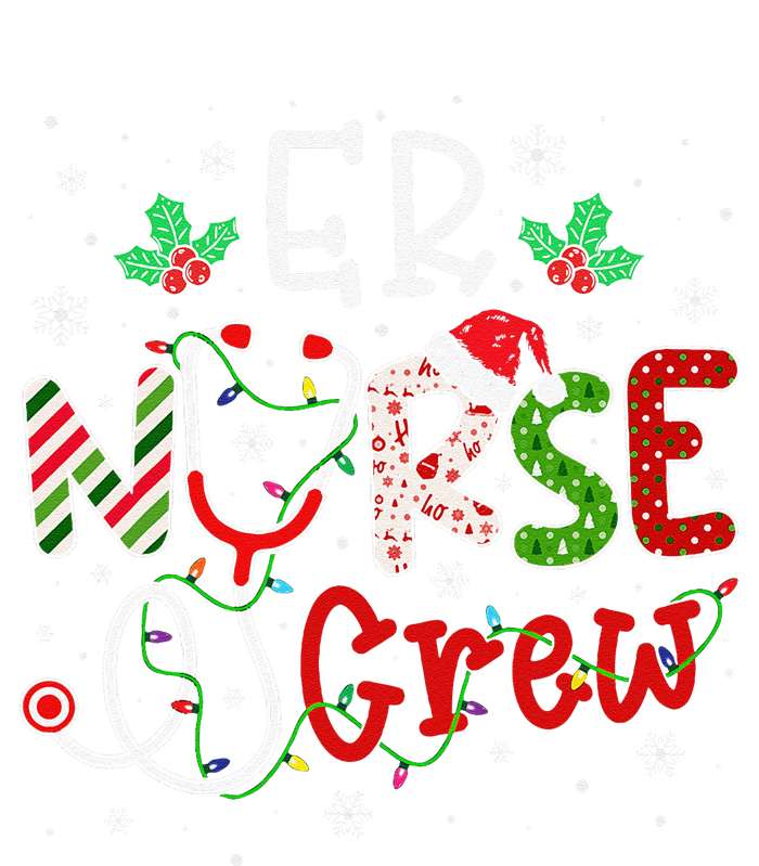 ER Christmas Nurse Crew Funny Nursing Christmas Pattern Sweatshirt Cinch Pack Bag