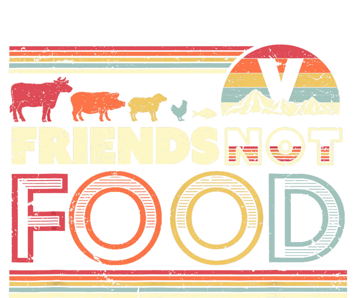 Friends Not Food. Retro Style Vegan Vegetarian Sustainable Beanie