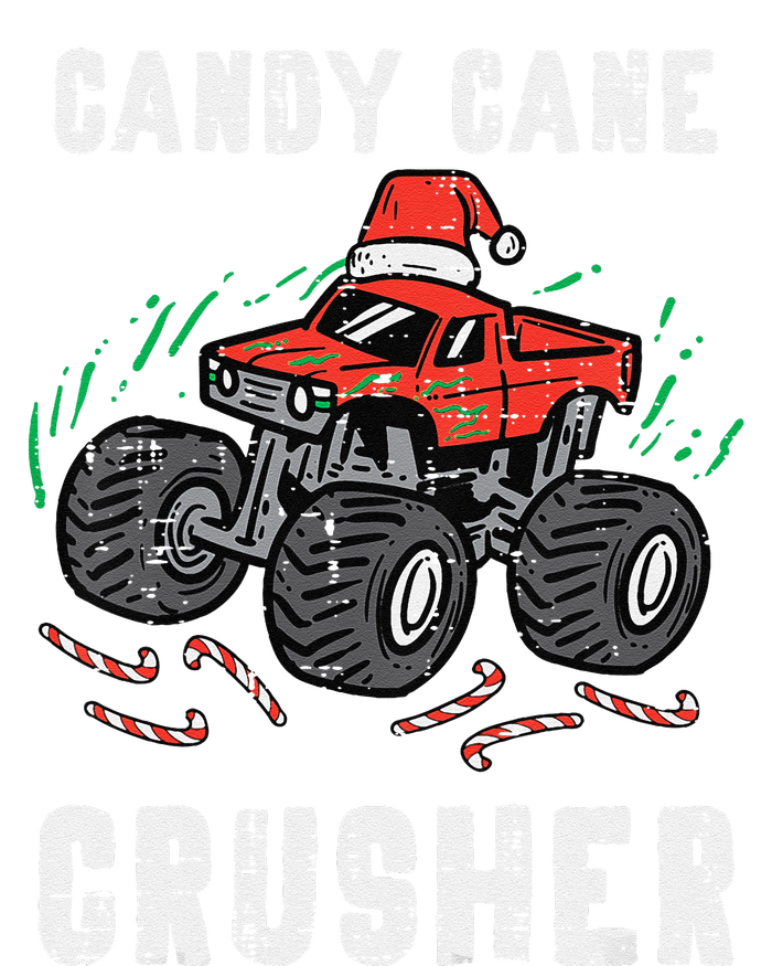 Funny Christmas Monster Truck Candy Cane Crusher Xmas Tall Long Sleeve T-Shirt