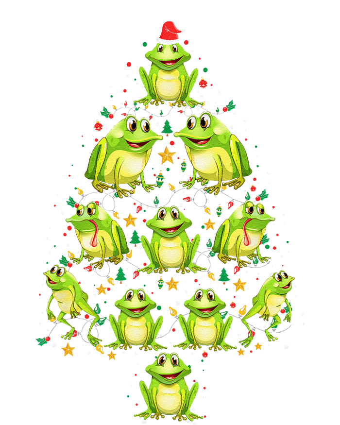 Frog Christmas Tree Funny Xmas Tree For Frog Lovers T-Shirt