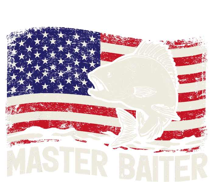 Fishing Lover Vintage American Flag Master Baiter Premium Hoodie