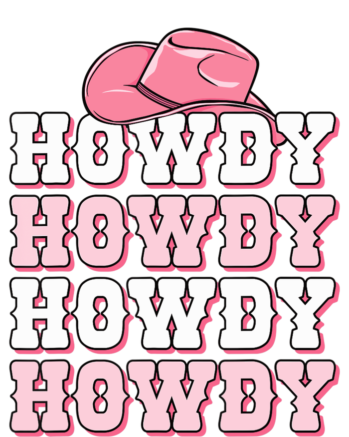 Pink Howdy Cow Print Western Country Cowgirl Texas Rodeo Cooling Performance Long Sleeve Crew