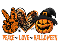 Happy Halloween Peace Love Halloween Pumpkin Leopard Heart Toddler Sweatshirt