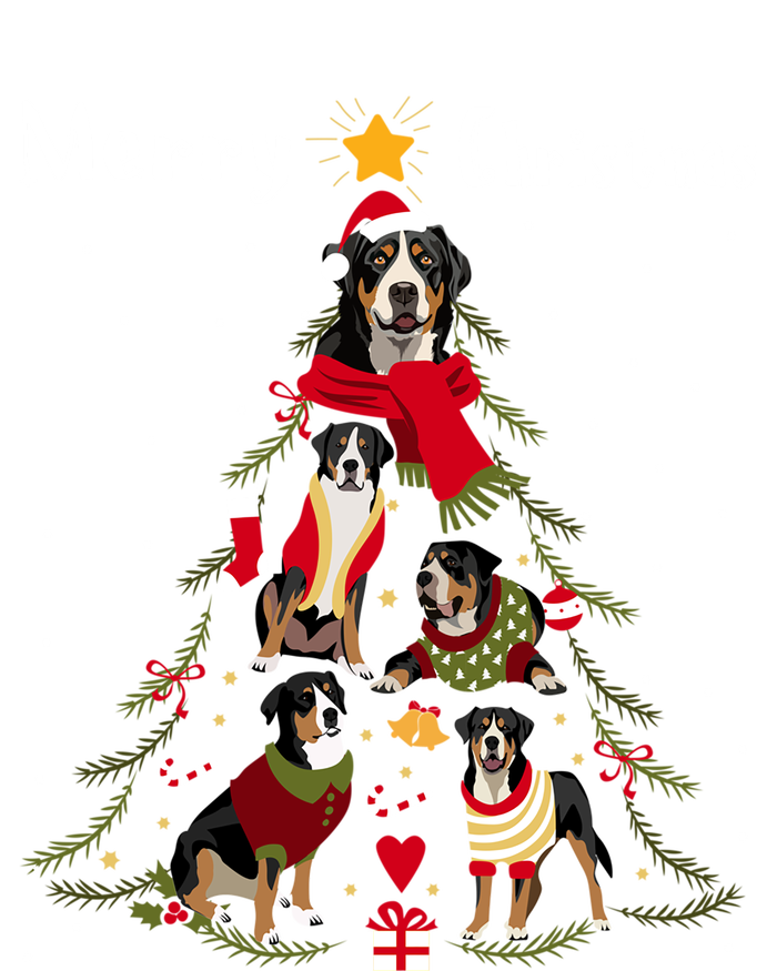 Christmas Tree Greater Swiss Mountain Dog Lover Xmas Gift T-Shirt