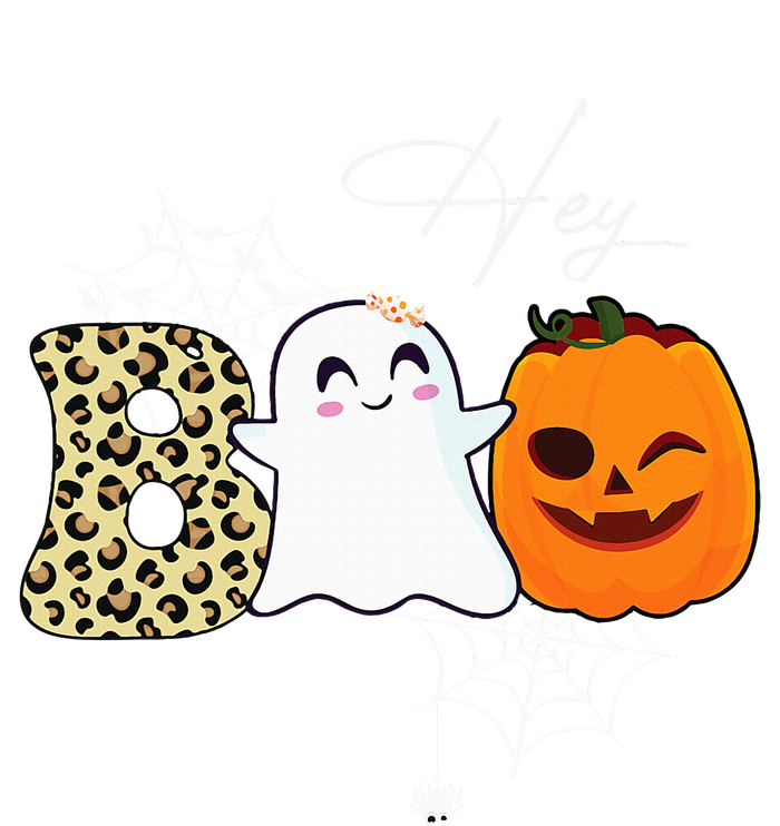 Hey Boo Cute Ghost Pumpkin Face Halloween Metallic Star Ornament