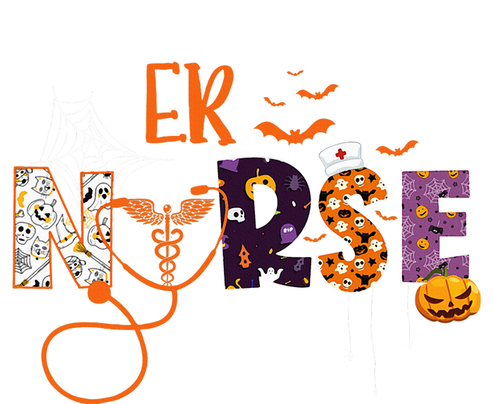 Emergency Nurse ER Nurse Halloween Spooky Season Nursing T-Shirt