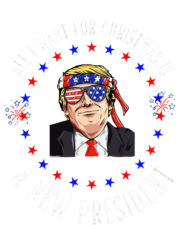 All I Want For Christmas Is A New President Trump Xmas Valucap Bio-Washed Visor