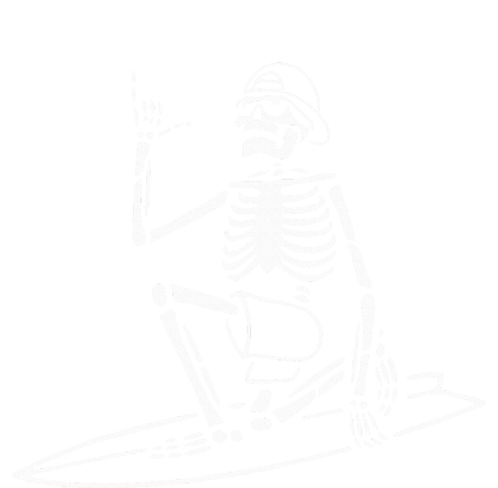 Skeleton Surfing Lazy Halloween Costume Skull Bones Surfer Cooling Performance Long Sleeve Crew