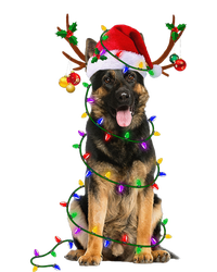 German Shepherd Dog Tree Christmas Lights Dog Lover Pajama Toddler Hoodie