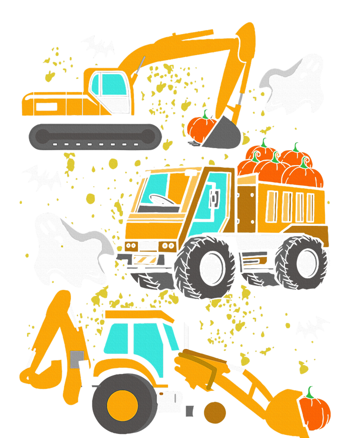 Construction Vehicle Halloween Crane Truck Pumpkin T-Shirt