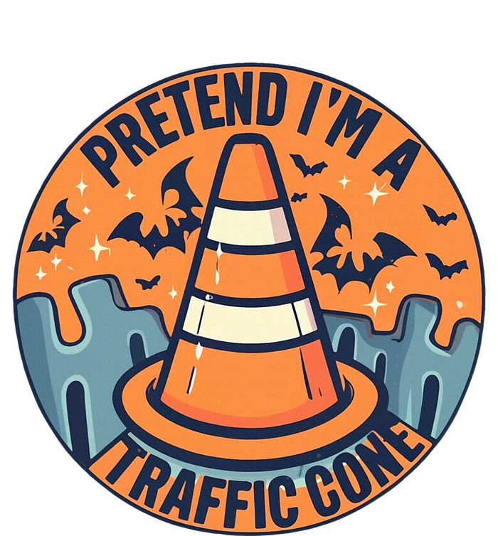 PRETEND I'M A TRAFFIC CONE Halloween Costume Tie-Dye Long Sleeve Shirt