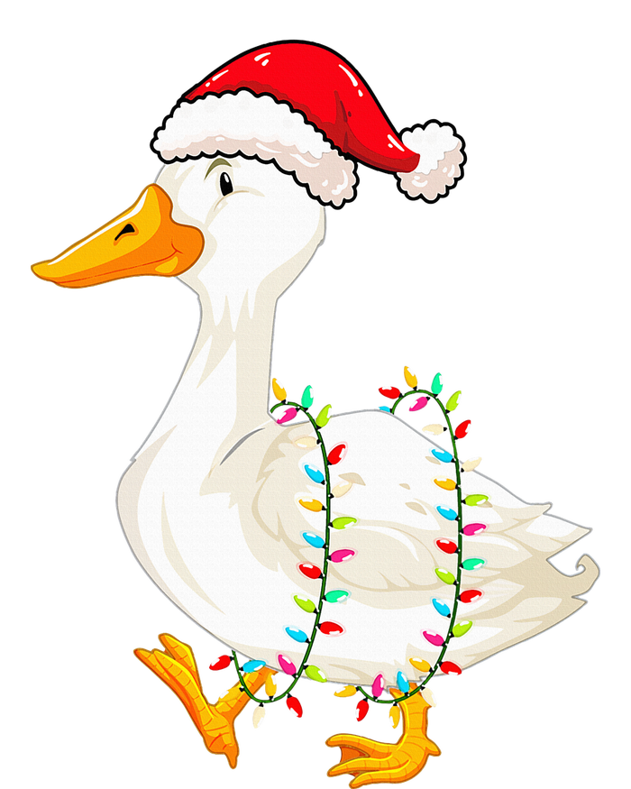 Christmas Lights Duck Wearing Xmas Hat Duck Swan Lover Softstyle Adult Sport Polo