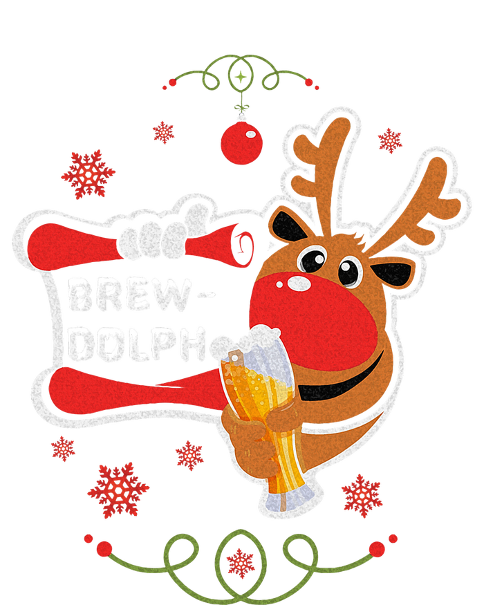 Christmas Rudolph Drinking Funny Brew Dolph For Beer Lovers Mousepad